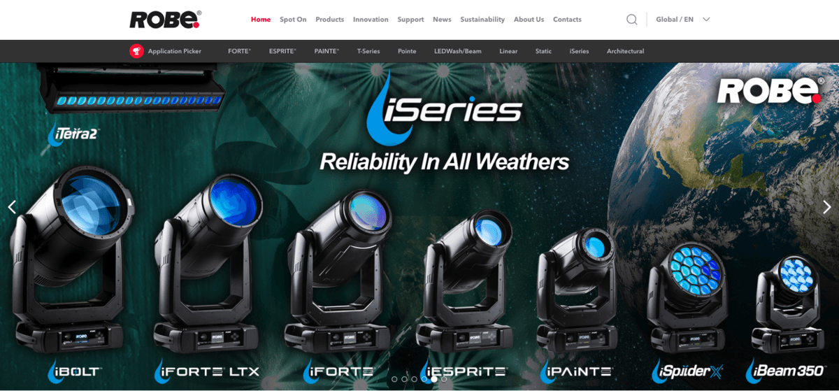 Robe — Produktový web